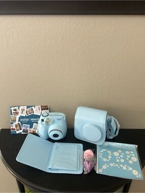 Fujifilm instax mini 7S Instant Camera Bundle - Light Blue .